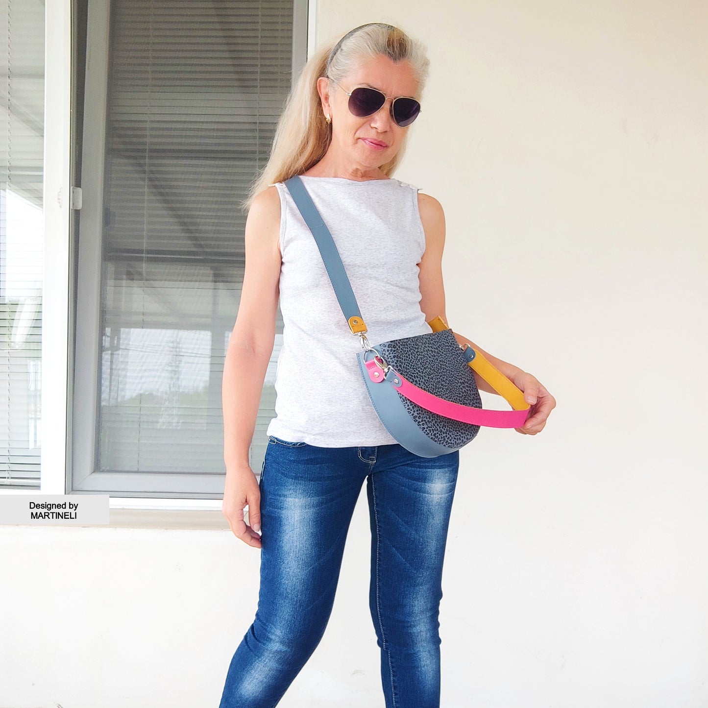 Animal Print Leather Bag-Elegant Shoulder Bag,Artsy Leather Crossbody Purse Handcrafted Everyday Bag Stylish Bag Luxury Colorful Medium Bag