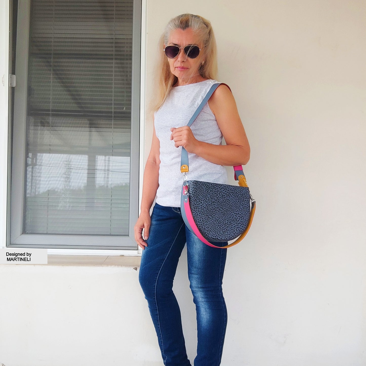 Animal Print Leather Bag-Elegant Shoulder Bag,Artsy Leather Crossbody Purse Handcrafted Everyday Bag Stylish Bag Luxury Colorful Medium Bag