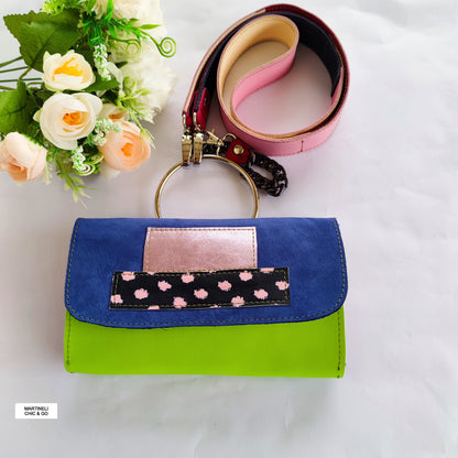 Mini Leather iPhone Bag,Yellow Party Clutch,Minimalist Animal Print Handbag