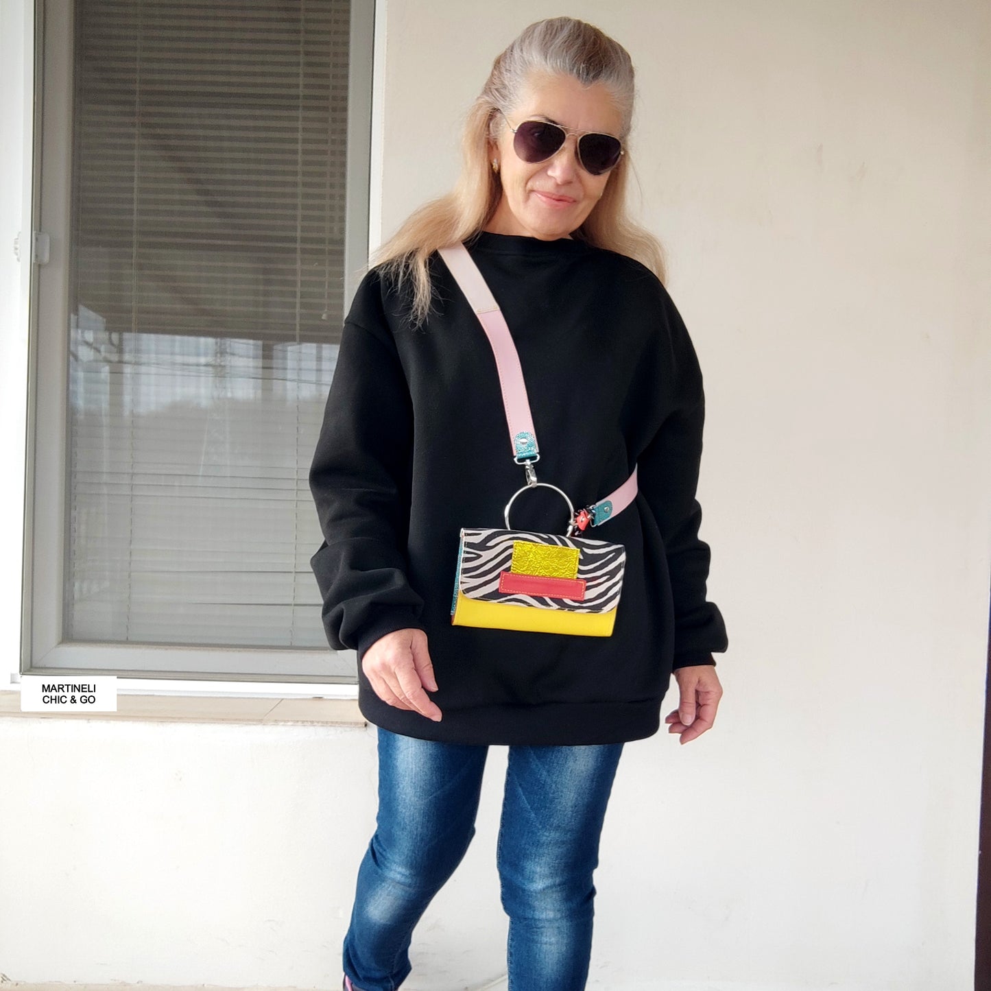 Mini Leather iPhone Bag,Yellow Party Clutch,Minimalist Animal Print Handbag