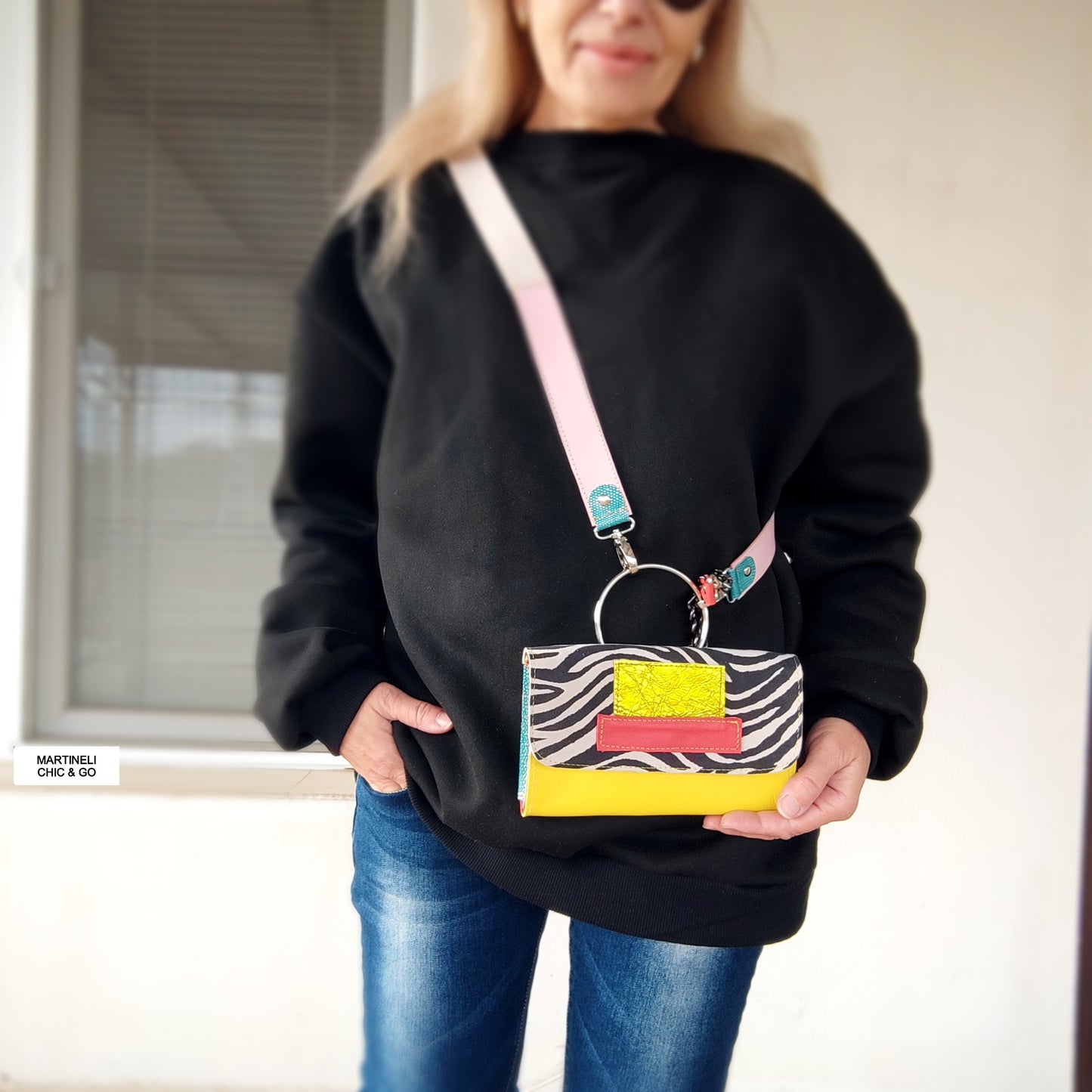 Mini Leather iPhone Bag,Yellow Party Clutch,Minimalist Animal Print Handbag