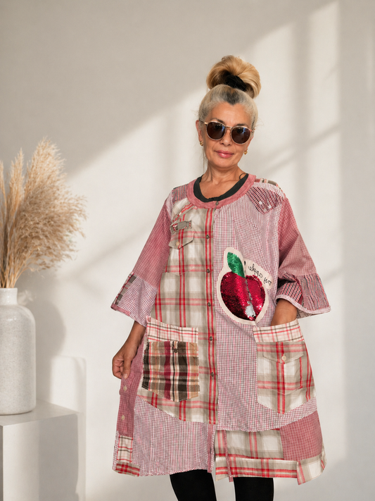Plus Size Jacket Dress,3X/4XL Maxi Shirt Dress For Women