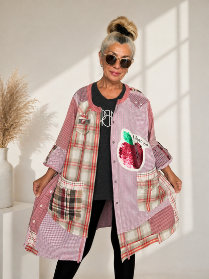 Plus Size Jacket Dress,3X/4XL Maxi Shirt Dress For Women