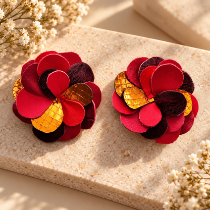 Red & Orange Leather Flower Sneaker Charms – REBEL BLOOM