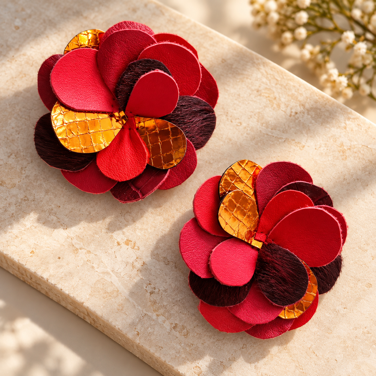 Red & Orange Leather Flower Sneaker Charms – REBEL BLOOM