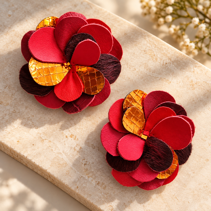 Red & Orange Leather Flower Sneaker Charms – REBEL BLOOM