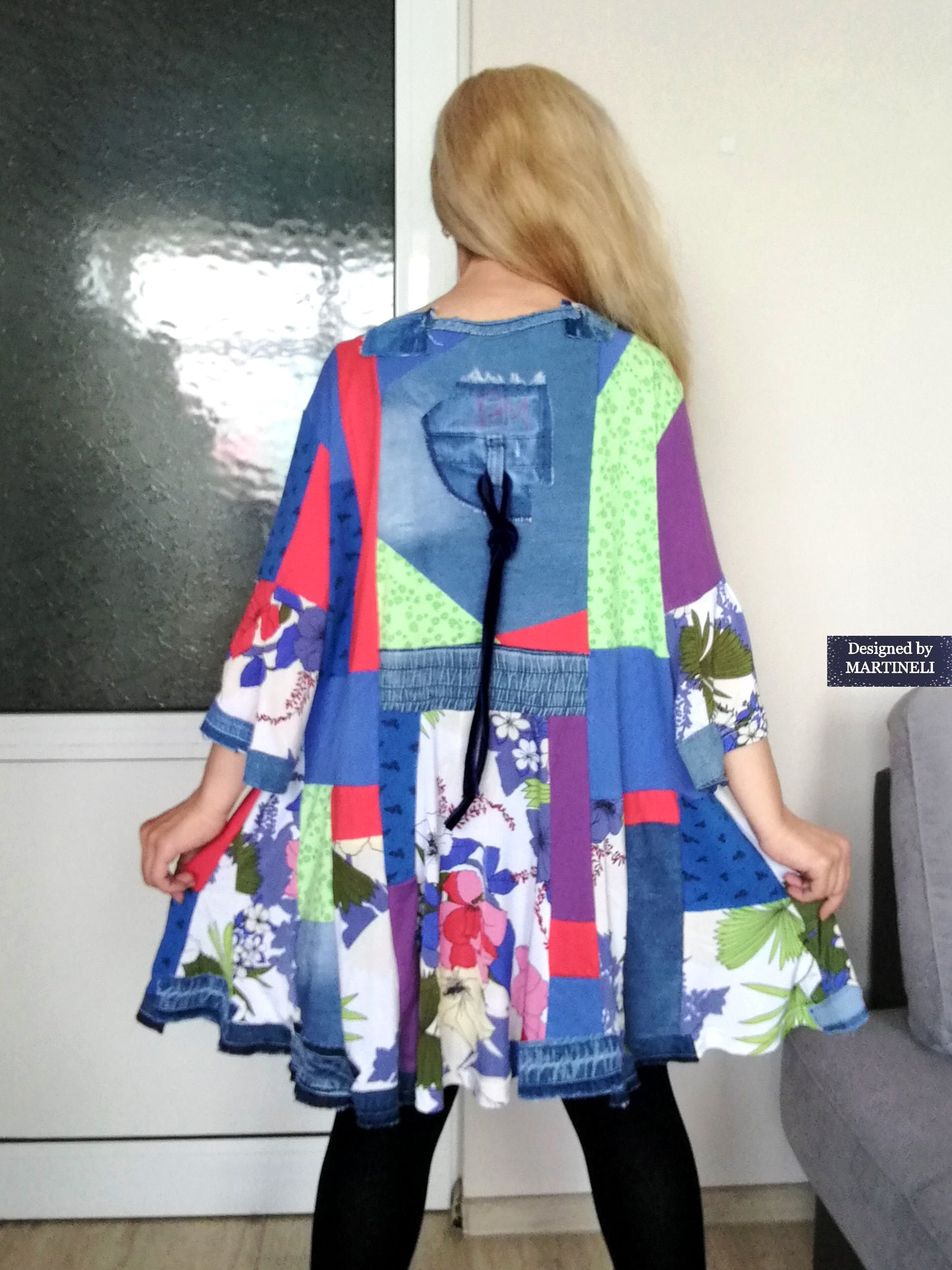 Plus Size Floral Dress 3XL Maxi Summer Denim Dress