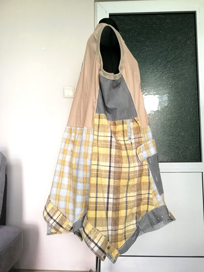 Plus Size Overall Dress 5XL Maxi Sleeveless Summer Dress