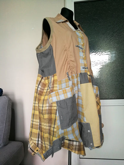 Plus Size Overall Dress 5XL Maxi Sleeveless Summer Dress