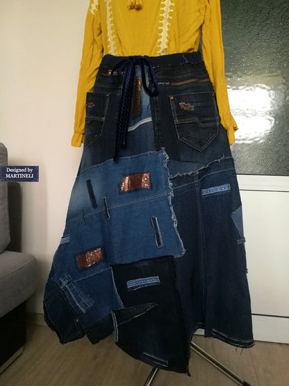 Plus Size Long Denim Skirt 2XL Tommy Hilfiger Jeans Skirt Loose Denim Skirt For Women
