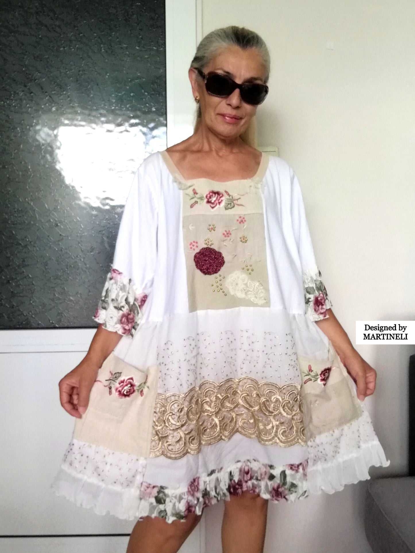 Plus Size Summer Dress 2XL Boho Embroidered Dress