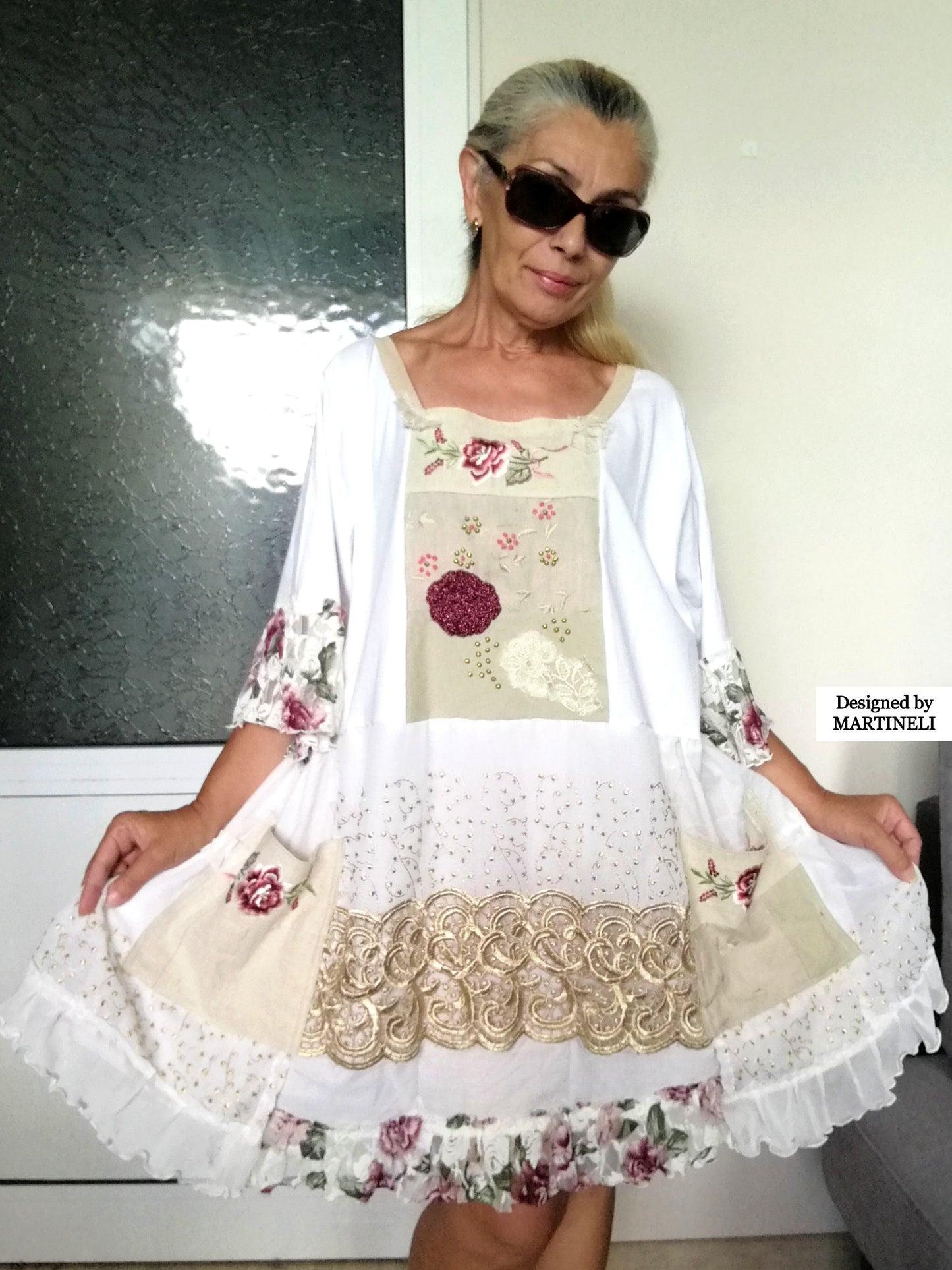 Plus Size Summer Dress 2XL Boho Embroidered Dress