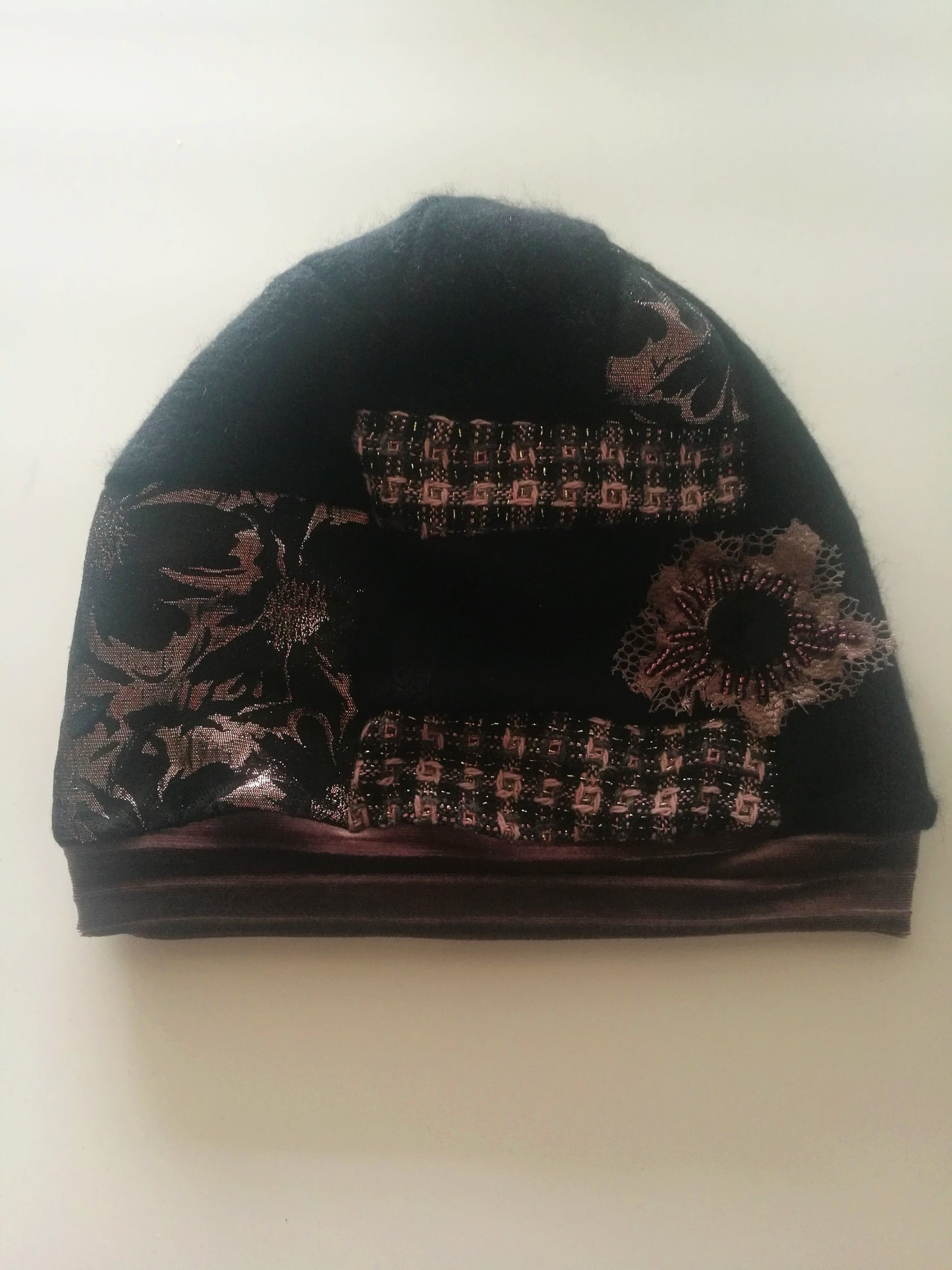 Winter Beanies for Women Black Wool Beanie Warm Knit Hat for Women