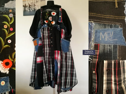 Plus Size LEVI`S Denim Overall Dress 3XL Maxi Dungarees Dress