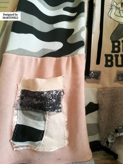 Plus Size Hooded Dress 3XL Pink Bugs Bunny Dress