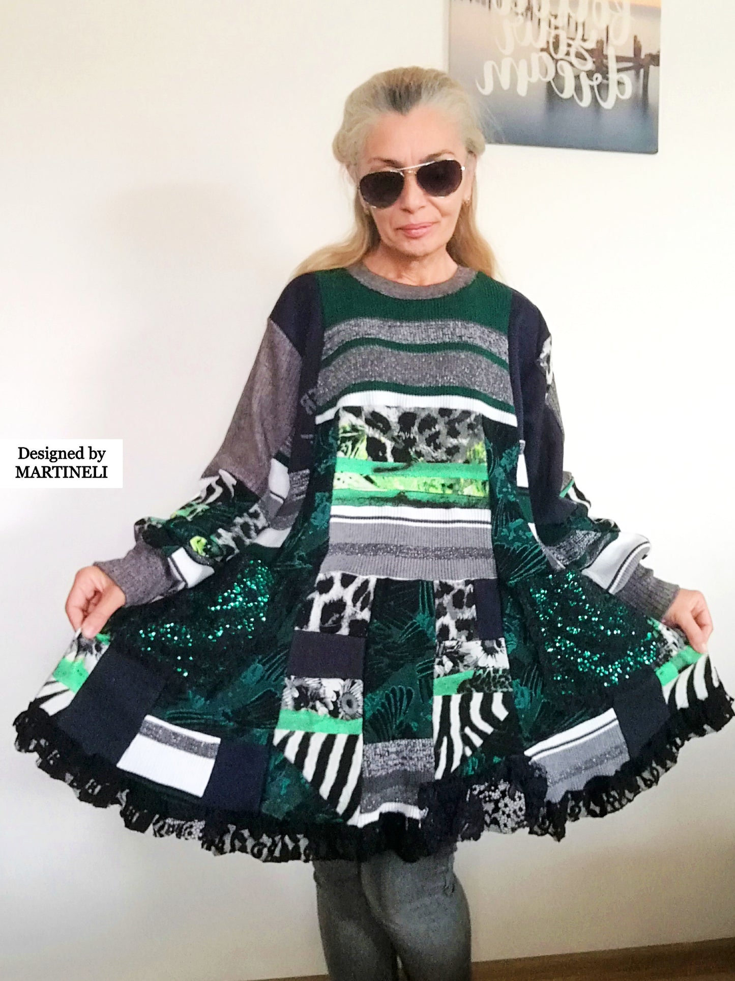 Plus Size Sweater Dress 5XL Boho Tunic Dress