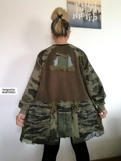Plus Size Camouflage Dress 3XL Loose Sweatshirt Dress