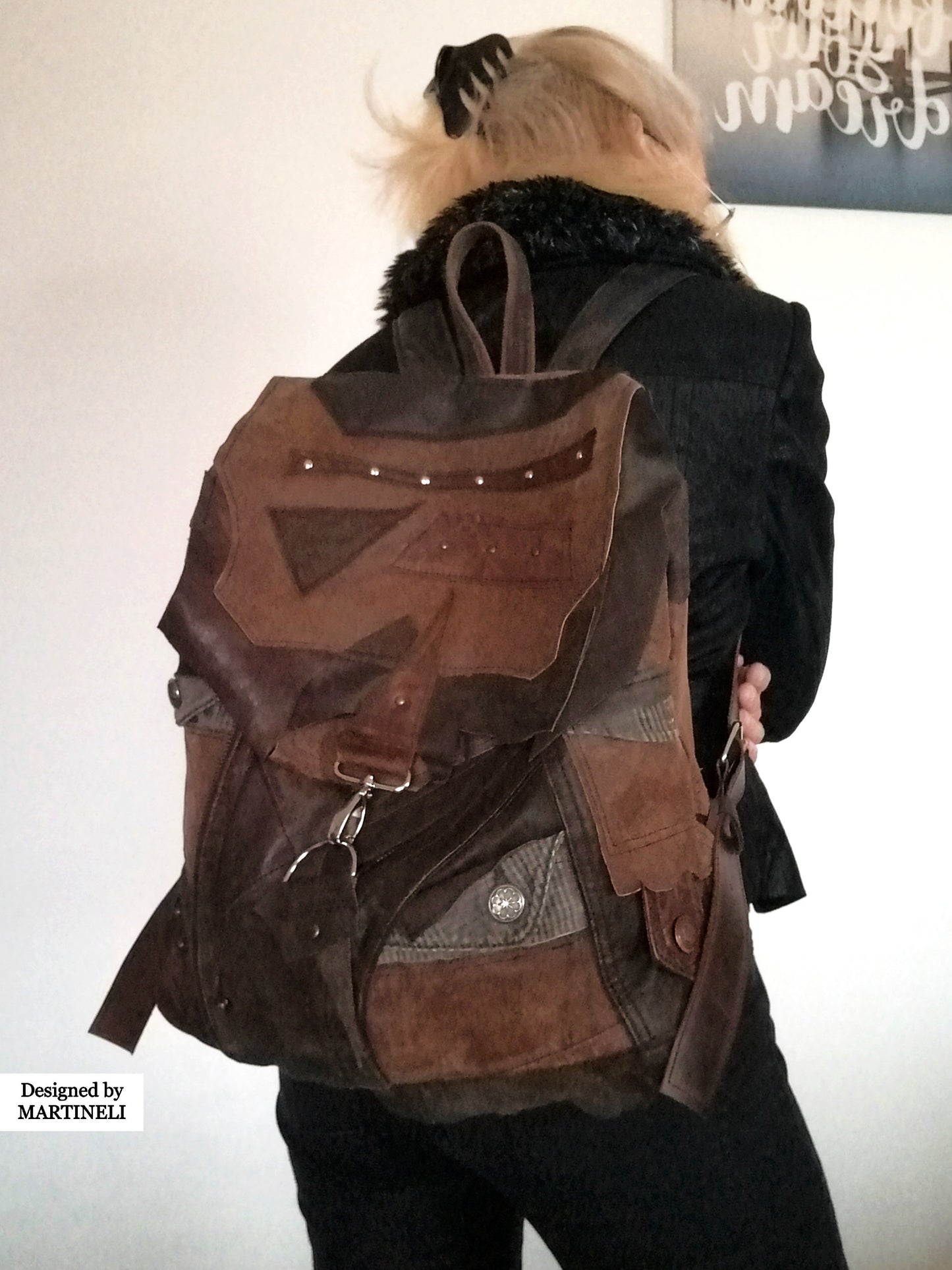 Unisex Leather Backpack Travel Rucksack High End Leather Backpack