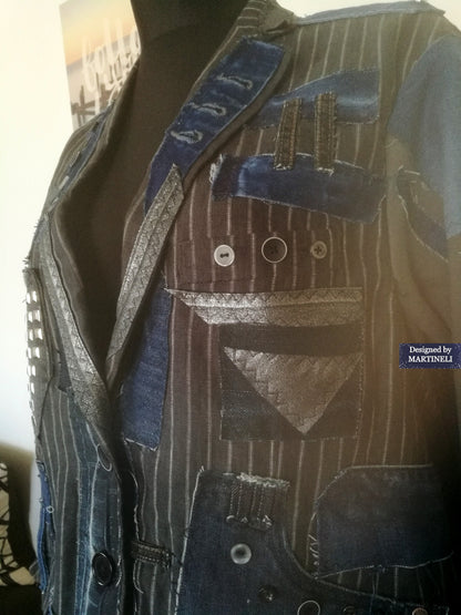 Plus Size Distressed Denim Jacket 3XL Boho Jacket for Women