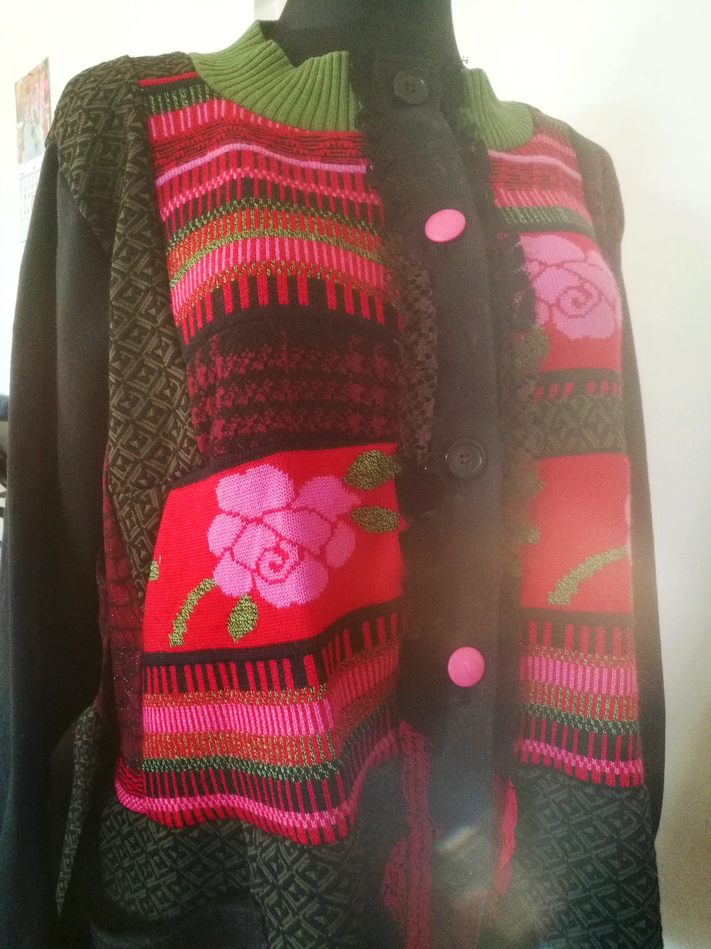 Plus Size Sweatshirt Jacket 3XL Loose Floral Cardigan Dress