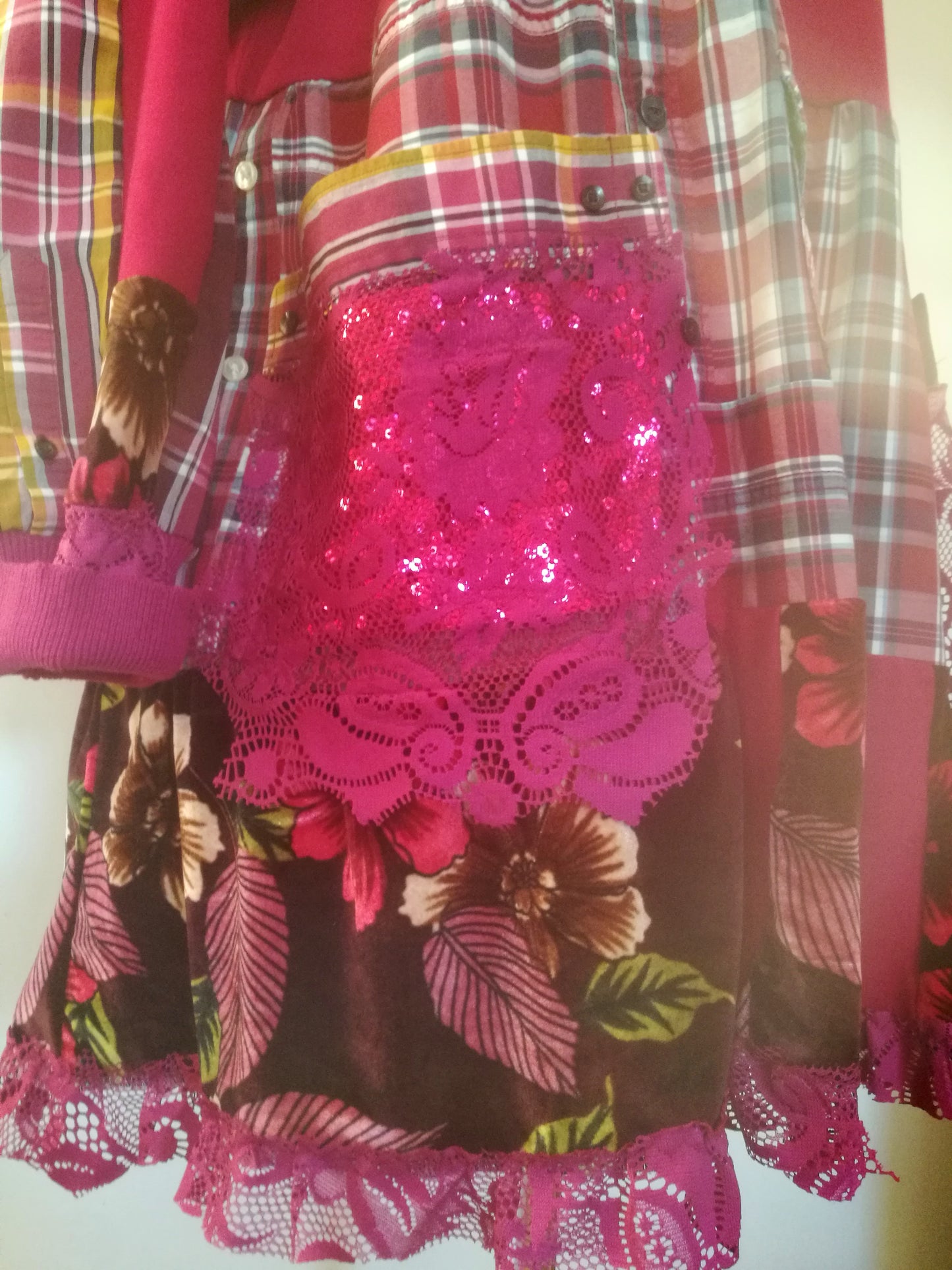 Plus Size Pink Dress 5XL Boho Style Sweater Dress