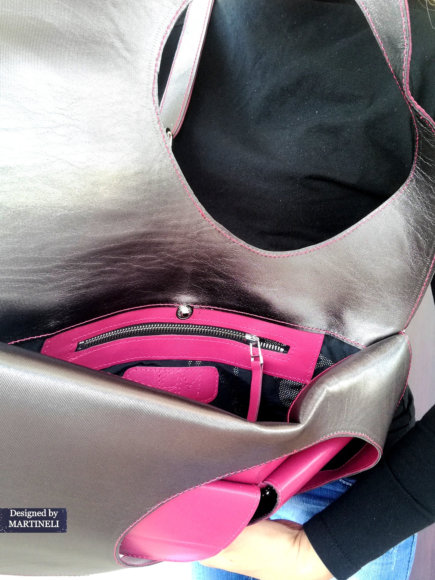 Pink Leather Shoulder Bag-Large Elegant Leather Tote,Convertible Purse Bag,Pink Stylish Crossbody For Women Soft Leather Handbag Extravagant