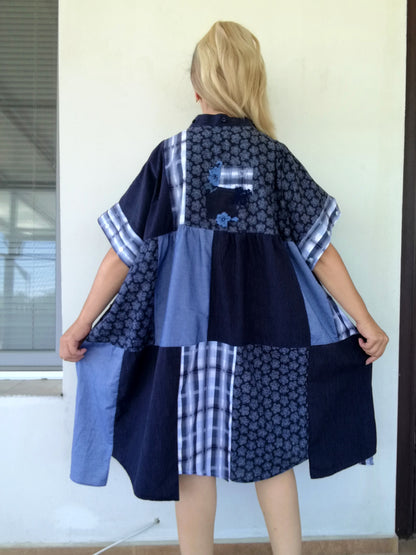 Plus Size Kaftan Dress ONE SIZE Loose Kimono Dress