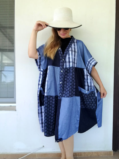 Plus Size Kaftan Dress ONE SIZE Loose Kimono Dress