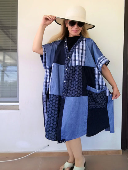 Plus Size Kaftan Dress ONE SIZE Loose Kimono Dress