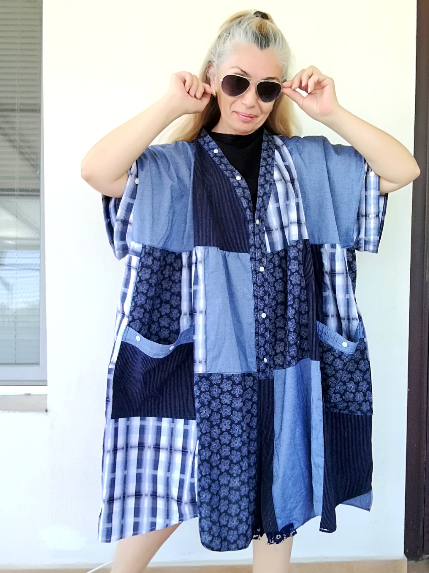 Plus Size Kaftan Dress ONE SIZE Loose Kimono Dress