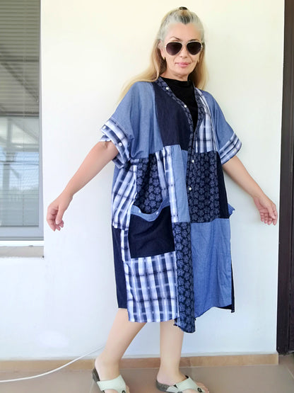 Plus Size Kaftan Dress ONE SIZE Loose Kimono Dress