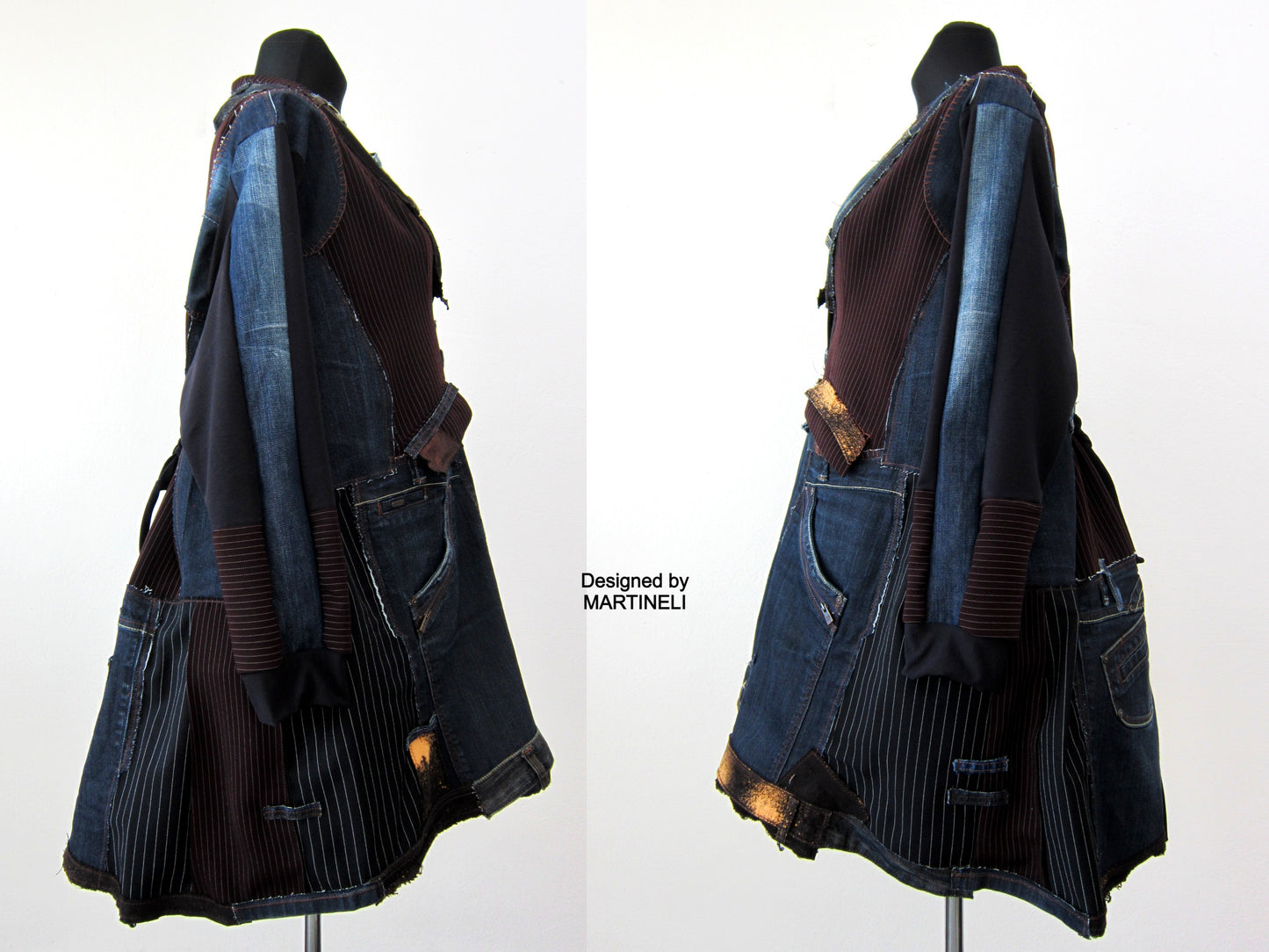 Plus Size Denim Coat,3XL Oversized Brown Jacket Coat for Women