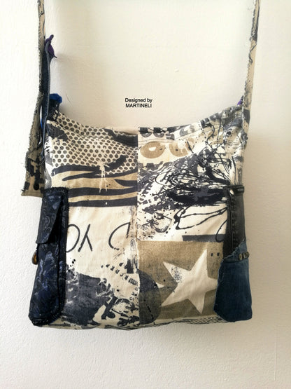 Denim Crossbody Bag Laptop Bag for Women