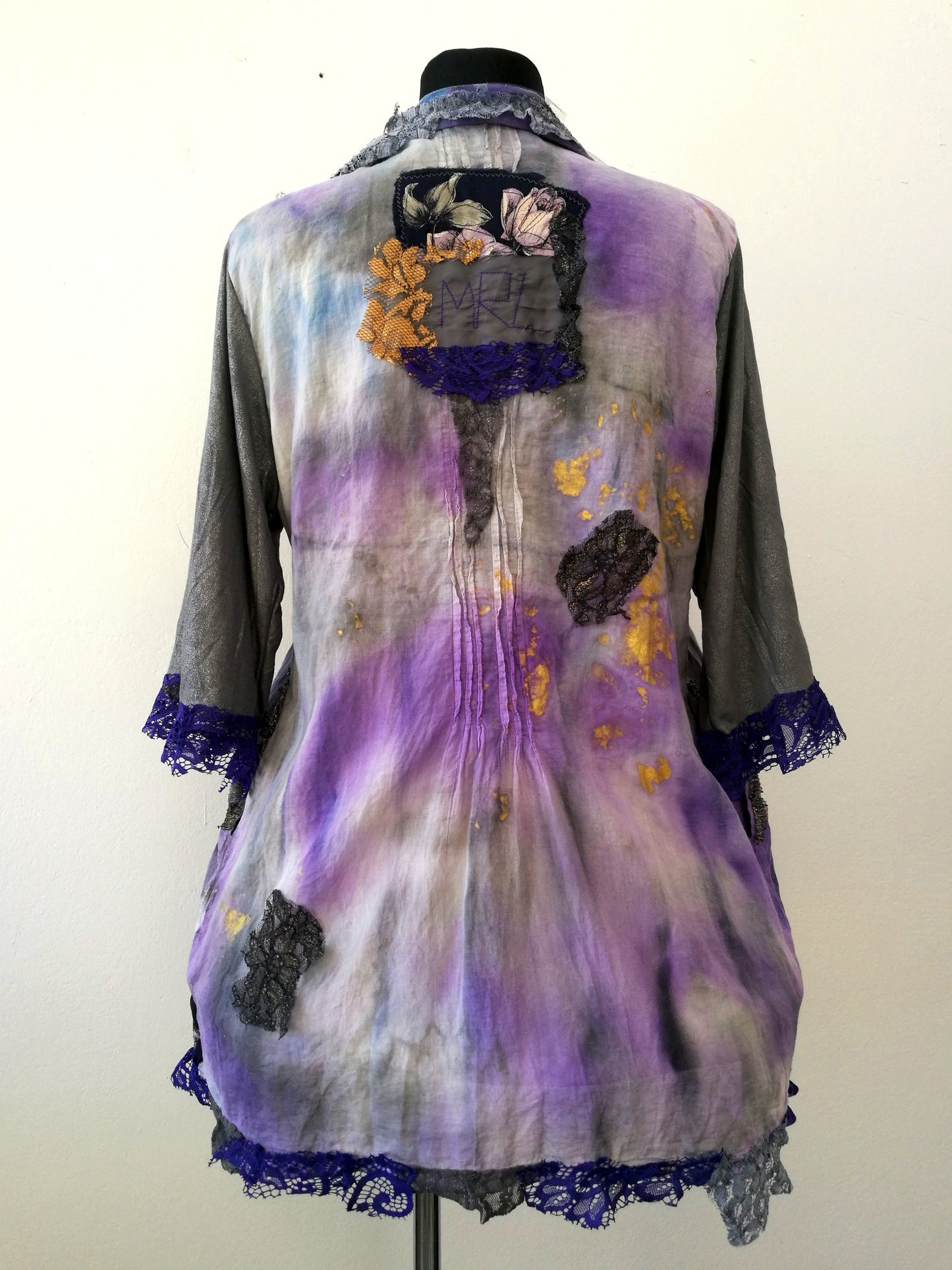Tie Dye Summer Dress,XL Purple Embroidered Dress