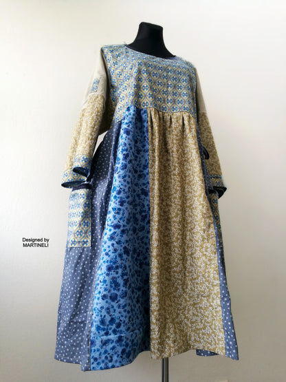 Plus Size Floral Dress,4XL Maxi Cotton Dress