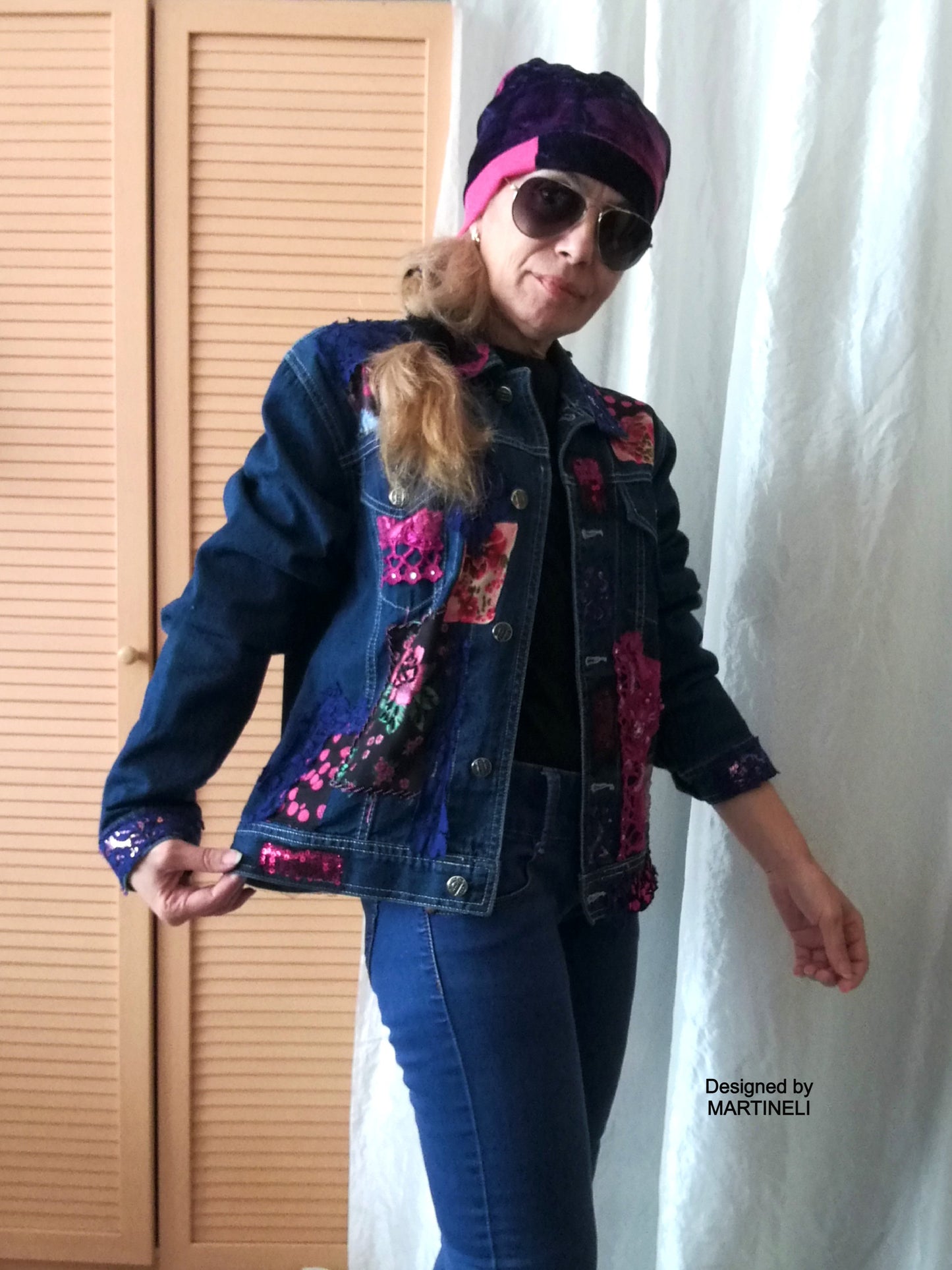 Embroidered Denim Jacket,M/L Denim Jacket Outfit