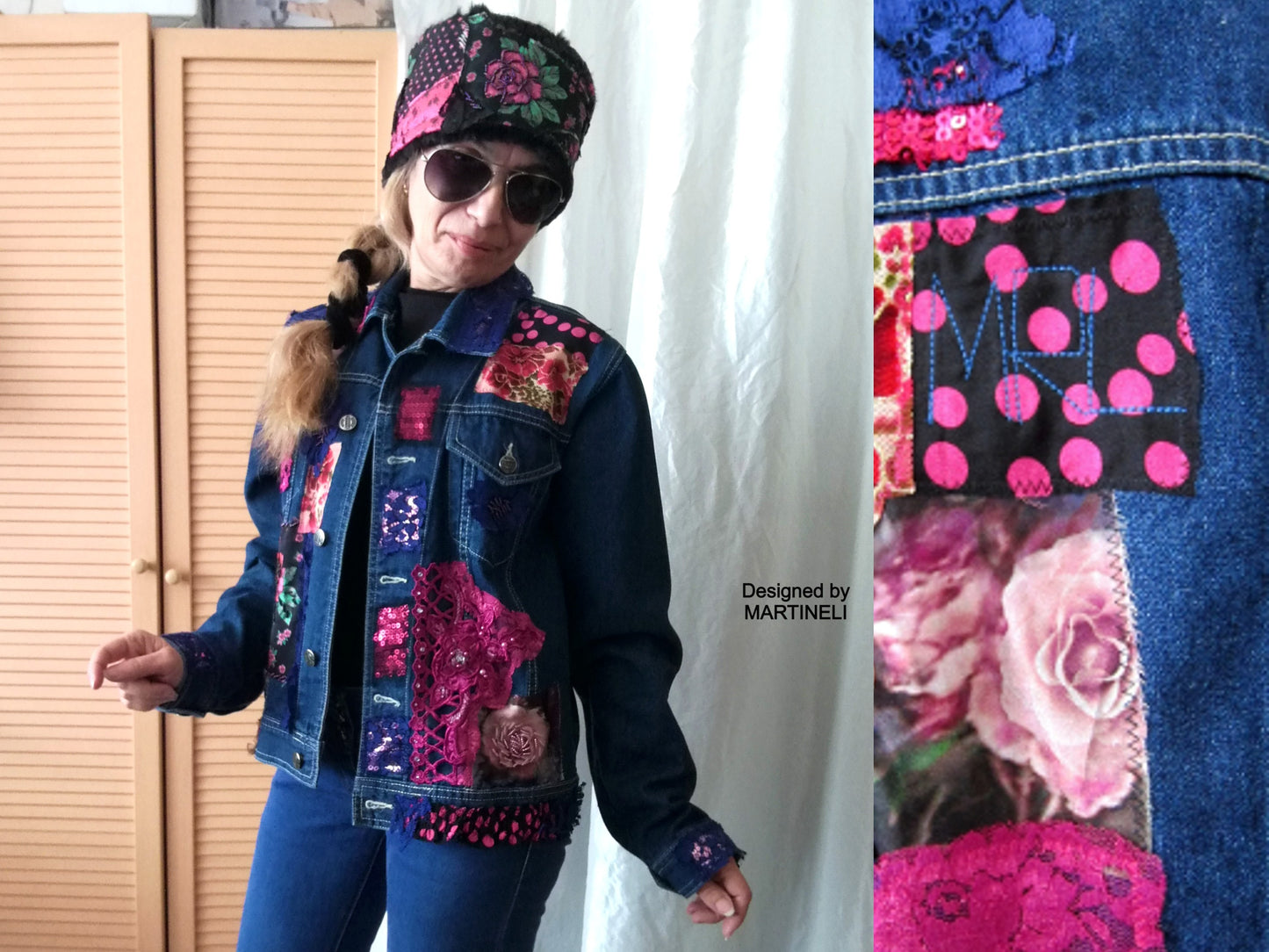 Embroidered Denim Jacket,M/L Denim Jacket Outfit