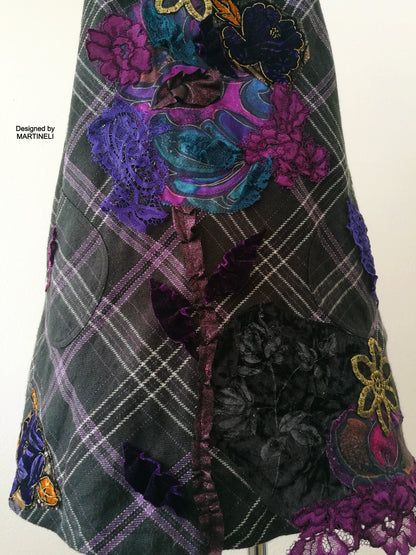 Purple Pinafore Dress,XL Wool Overall Dress,Jumper Dress