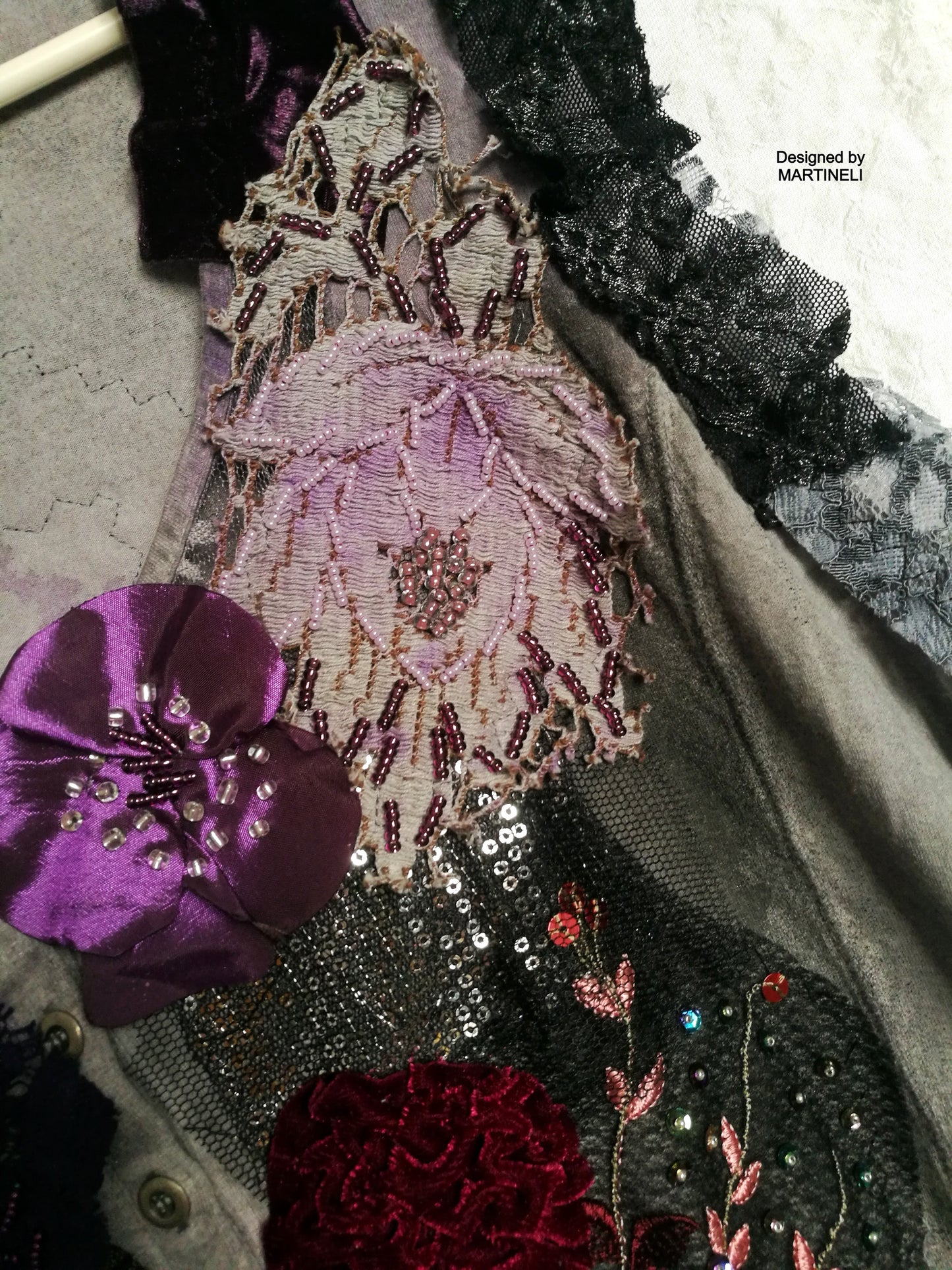 Sleeveless Boho Cotton Dress L/XL Purple Lace Dress For Women