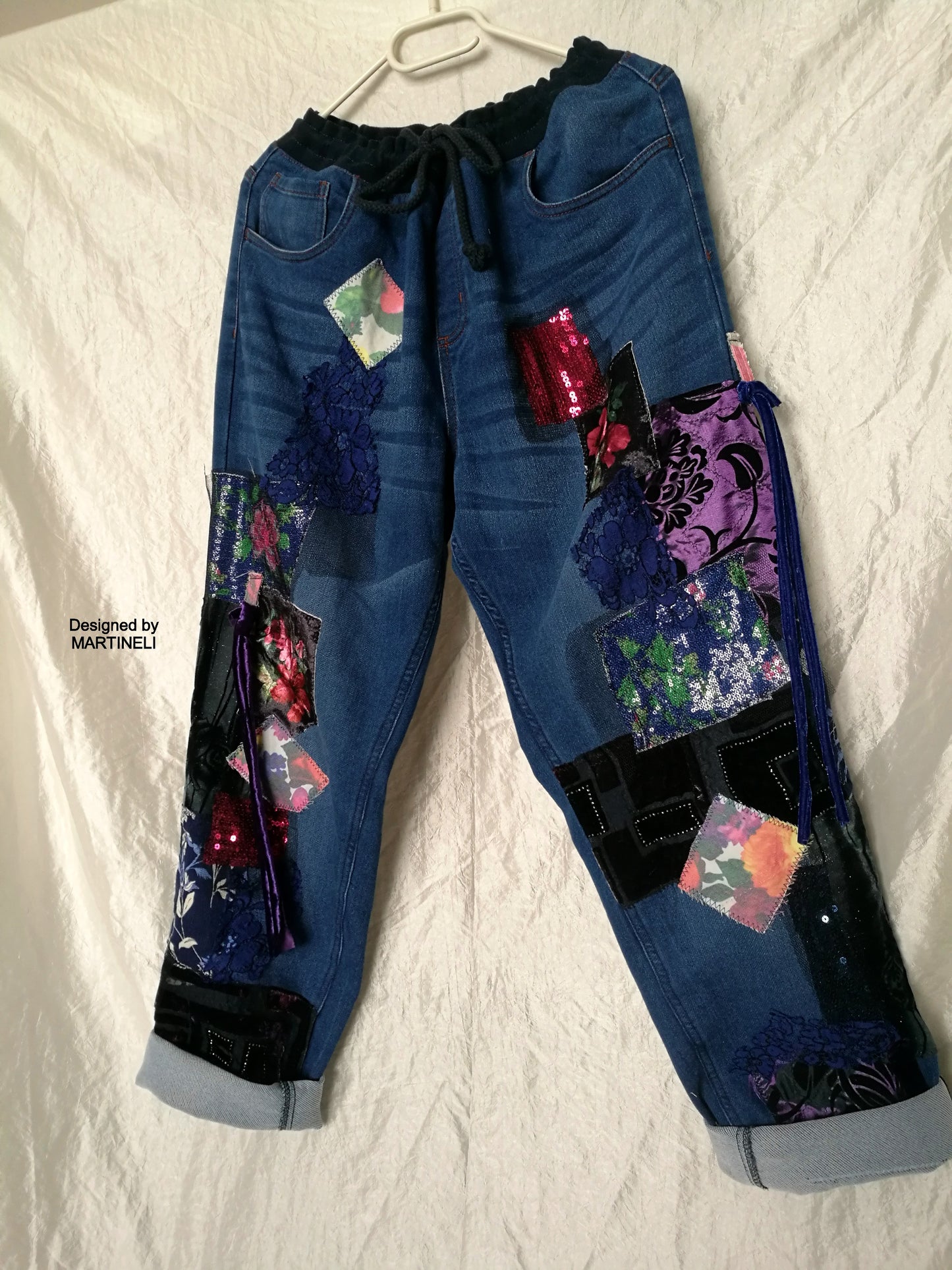 Plus Size Boho Chic Jeans XL/2XL Loose Gypsy Denim Pants