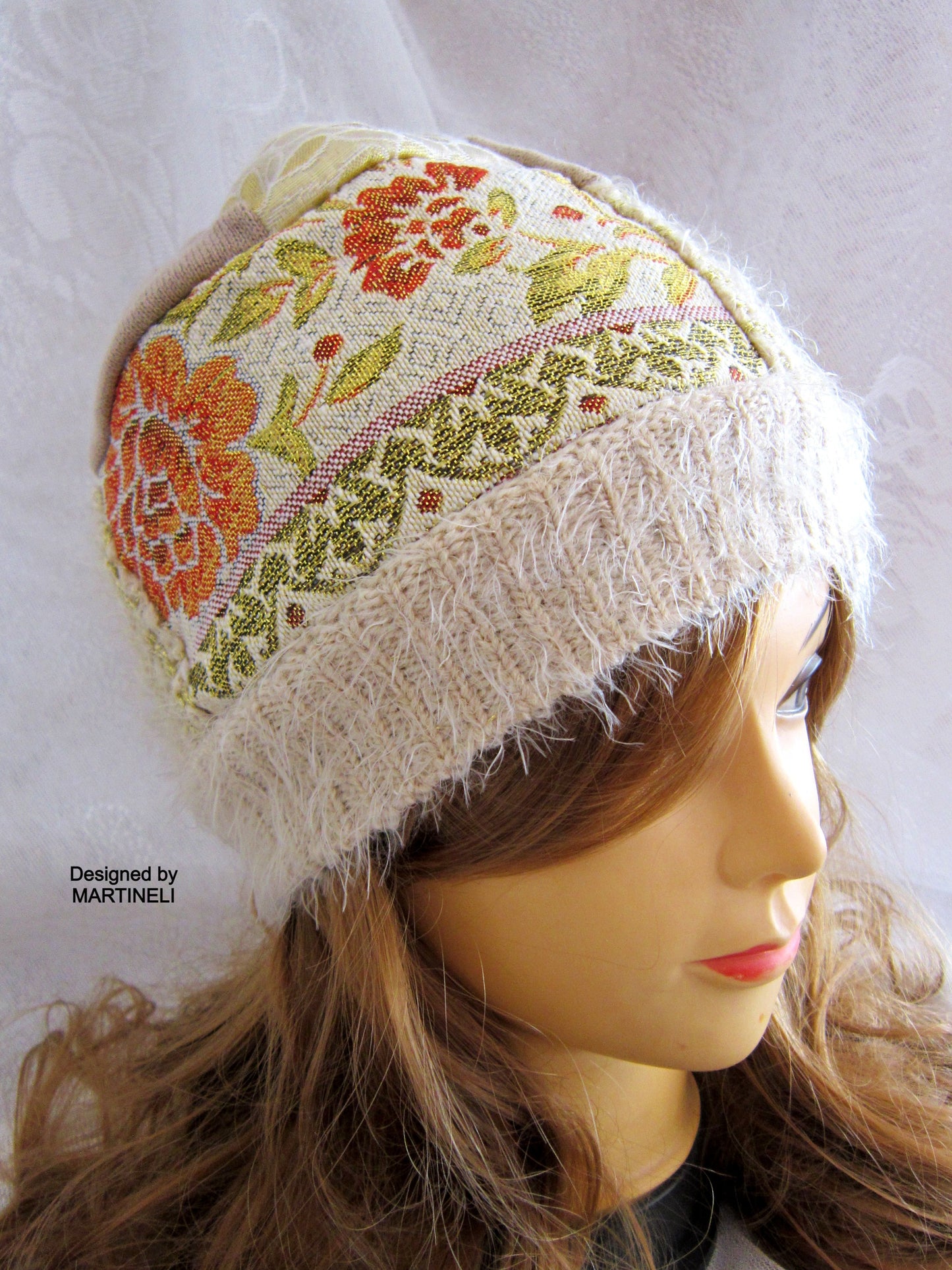 Beanies for Women,Beige Knit Hat,Warm Winter Hat for Women