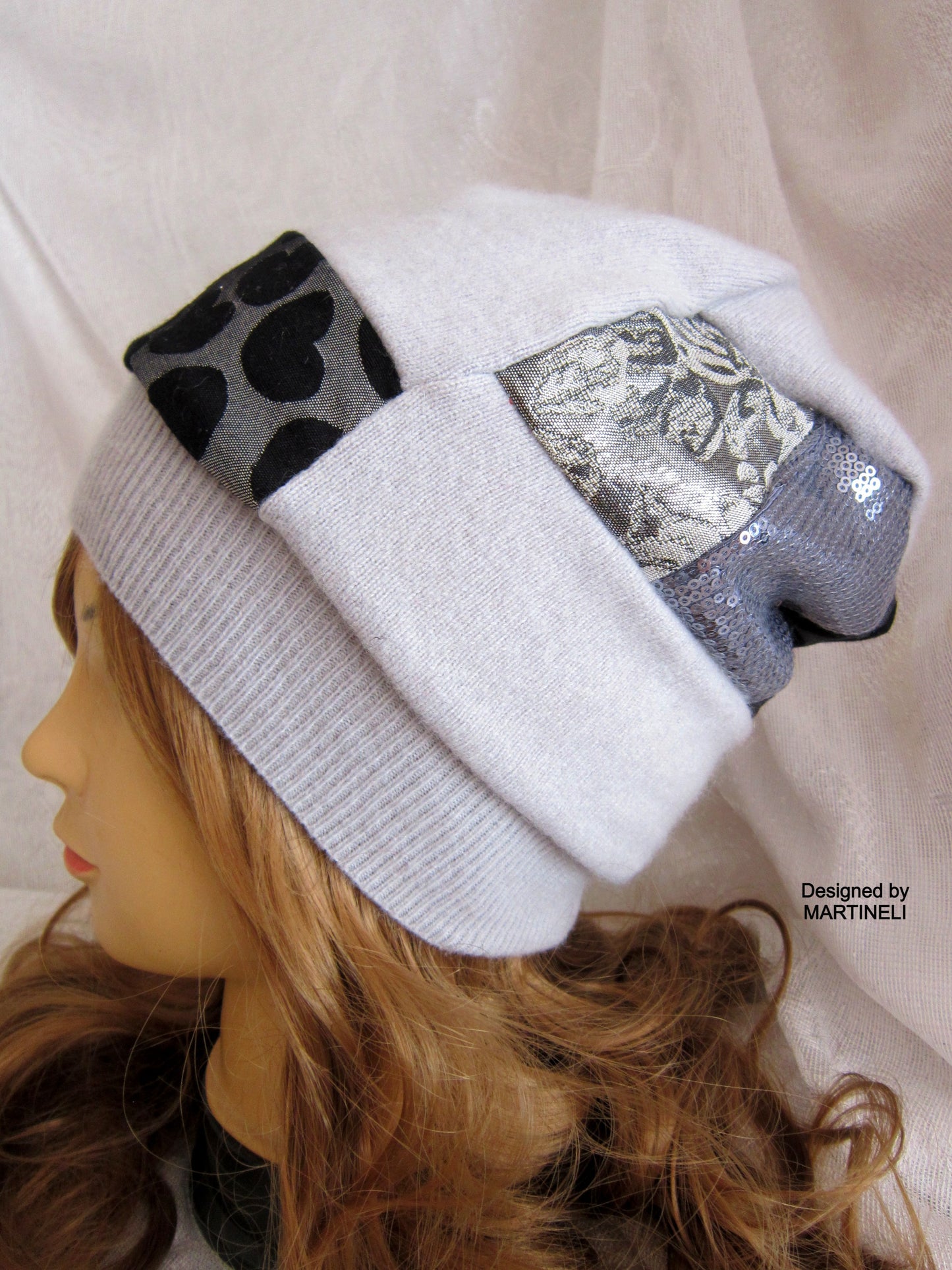 Gray Beanie Hat for Women,Warm Knit Beanie