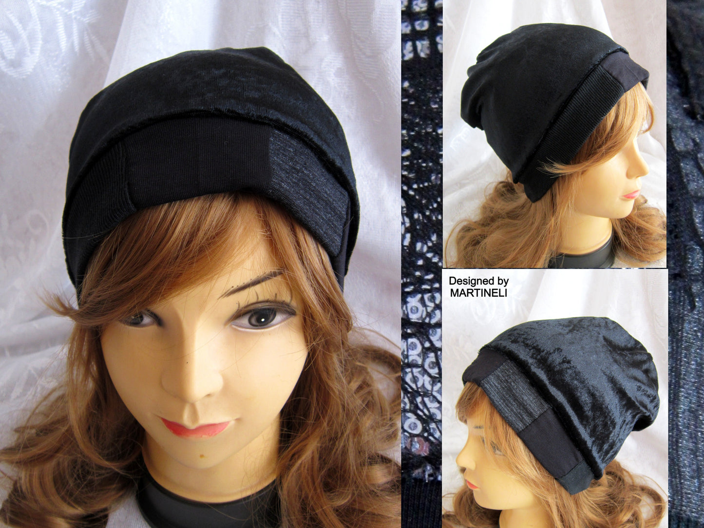 Beanie Hat for Women,Gray Skull Beanie Hat