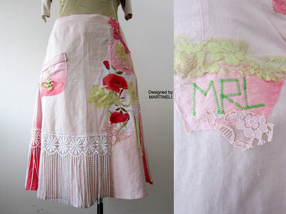 Long Fringe Skirt,M/XL Beige Summer Skirt