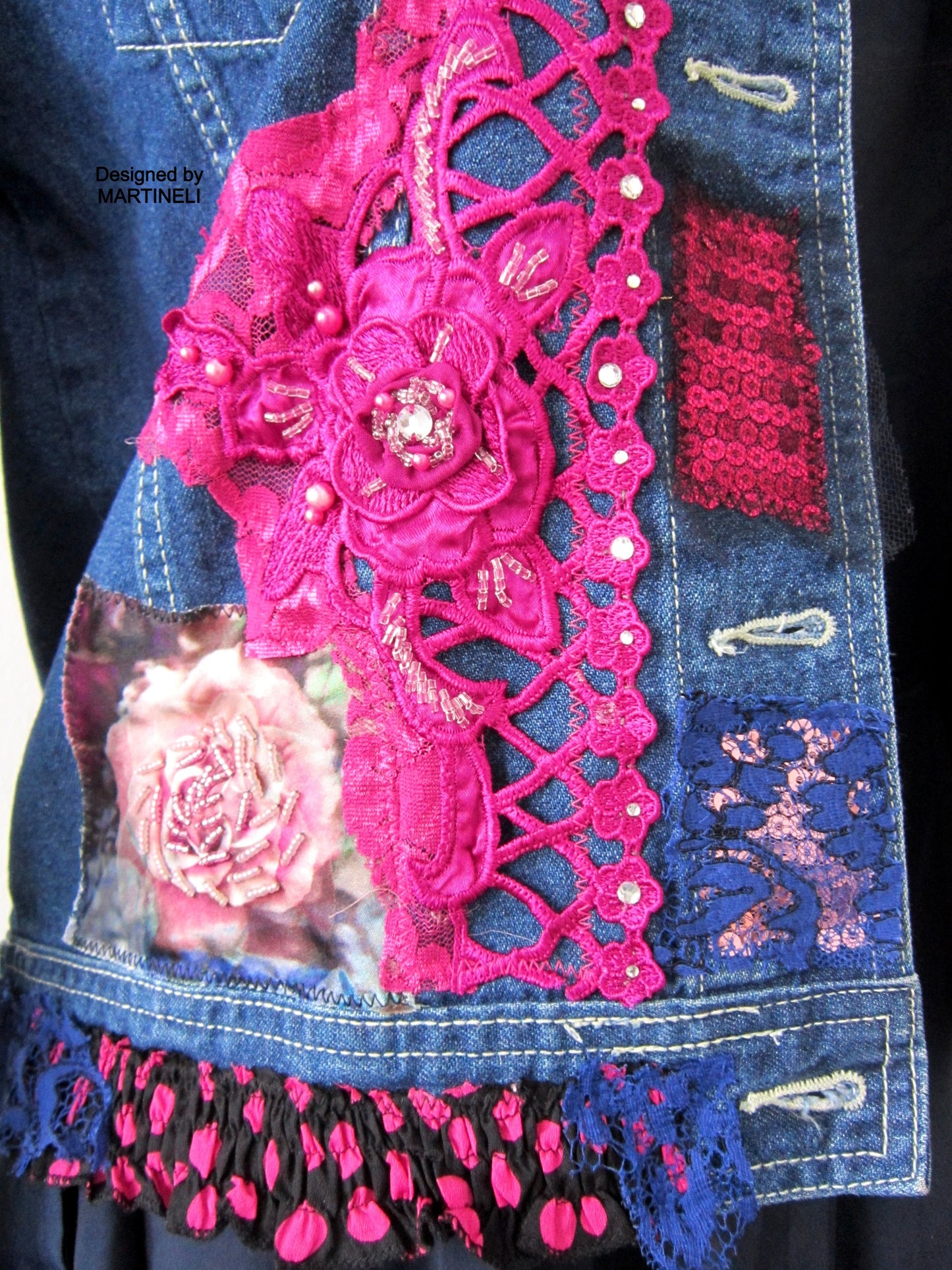 Embroidered Denim Jacket,M/L Denim Jacket Outfit