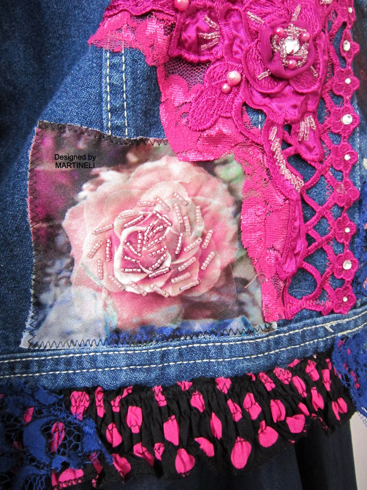 Embroidered Denim Jacket,M/L Denim Jacket Outfit