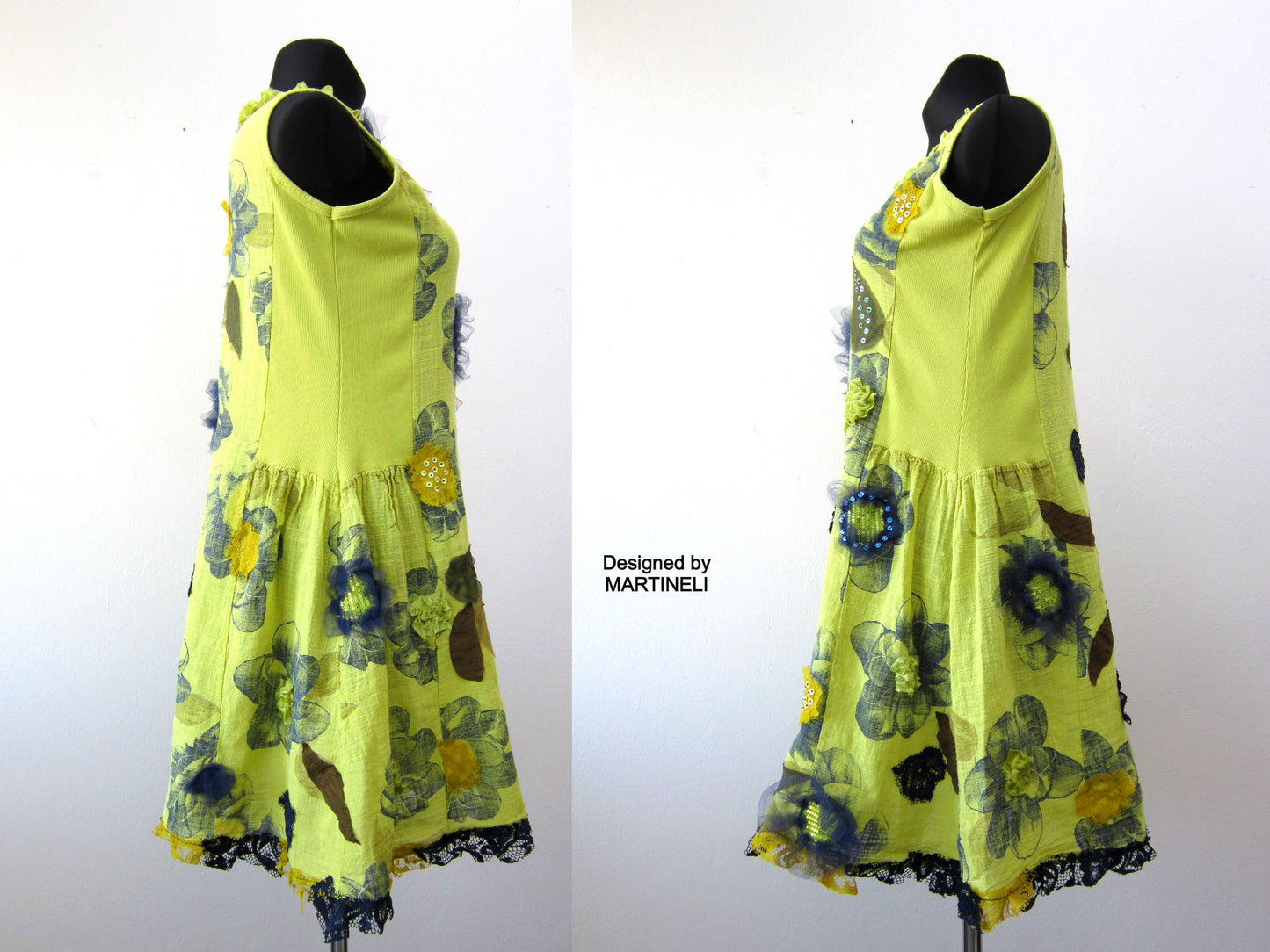 Yellow Linen Dress,Sleeveless Dress,Midi Dress