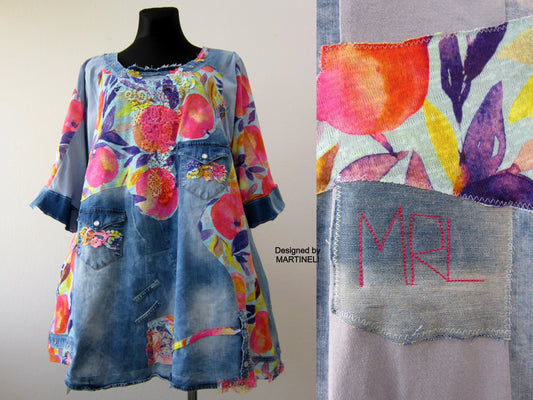 Plus Size Denim Dress,3X Maxi Summer Tunic Top