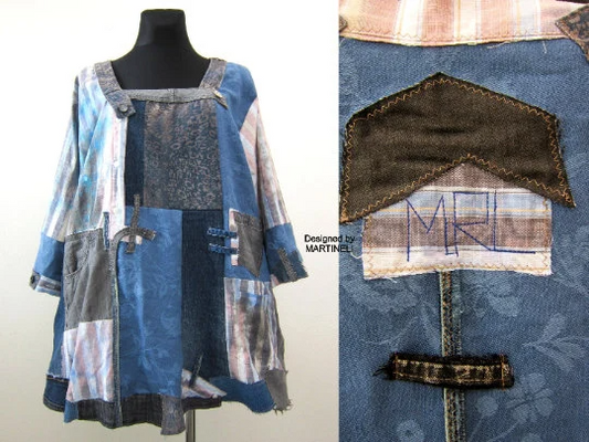 Plus Size Clothing 3XL Patchwork Denim Shirt Dress