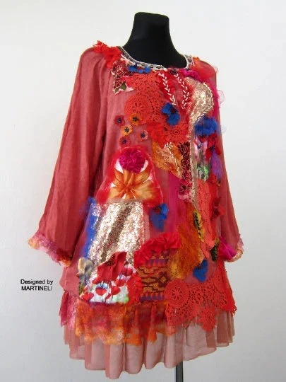 Embroidered Shirt Dress,XL Orange Cotton Dress